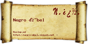 Negro Ábel névjegykártya