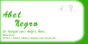 abel negro business card