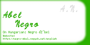 abel negro business card